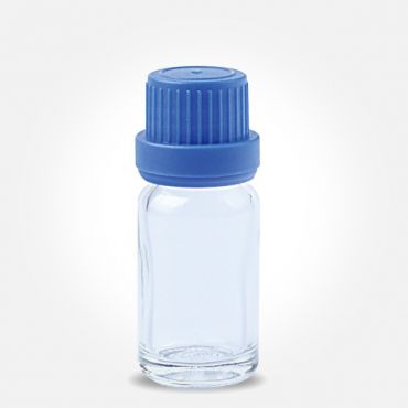 電子タバコ用 P.Pキャップ付き クリアガラ空スボトル10ML