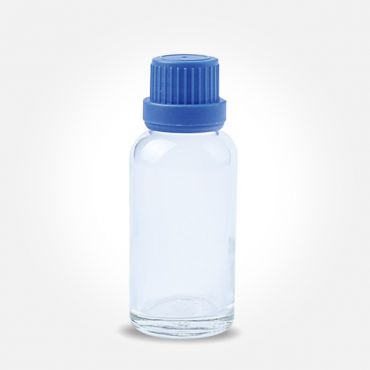 電子タバコ用 P.Pキャップ付き クリアガラ空スボトル30ML